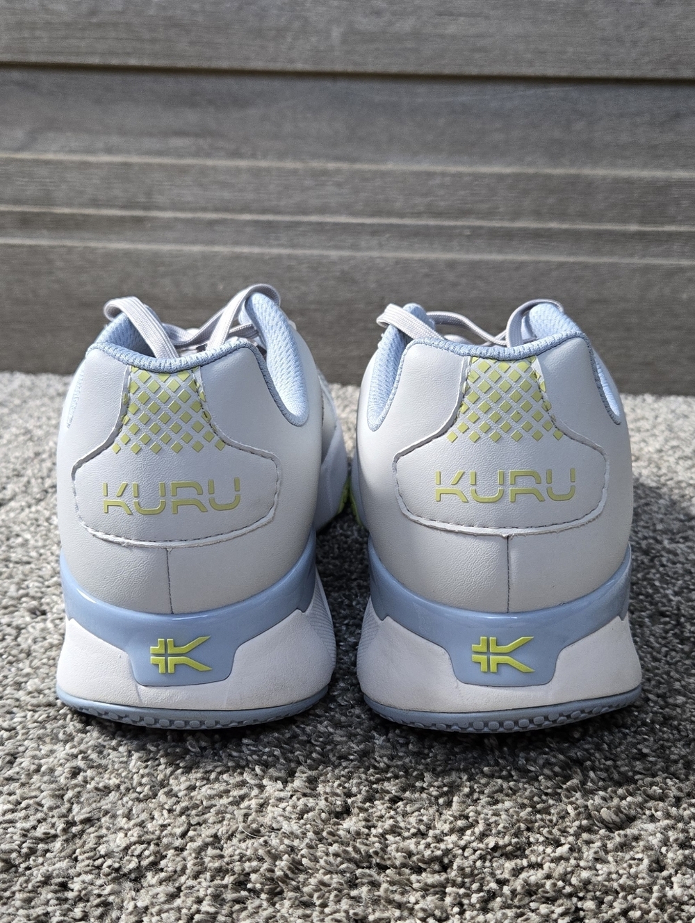 KURU QUANTUM 2 Light Grey and Lime Athletic Sneakers NEW size 9.5 - Picture 4 of 11